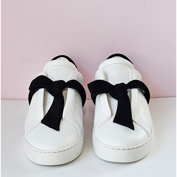 Alexandre Birman Clarita Bow Shearling Leather Sneakers - Picture 2 of 7